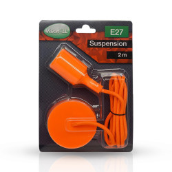 Suspension Douille Silicone E27 - Orange