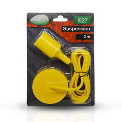 Suspension Douille Silicone E27 - Jaune