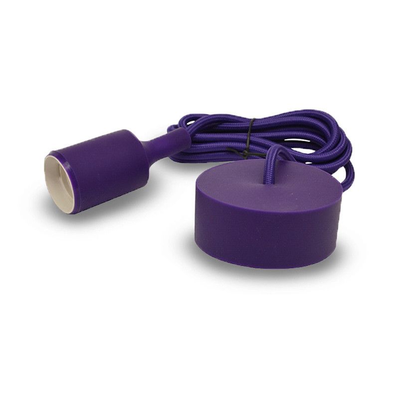 Suspension Douille Silicone E27 - Violet