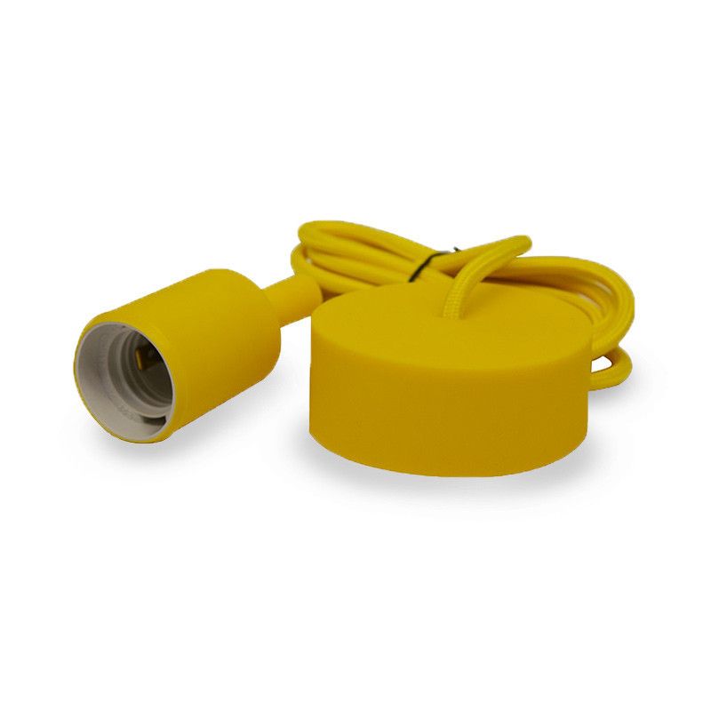 Suspension Douille Silicone E27 - Jaune