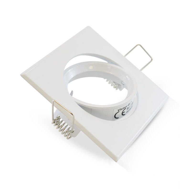 Support plafond Carré Inclinable Blanc 84 x 84 mm