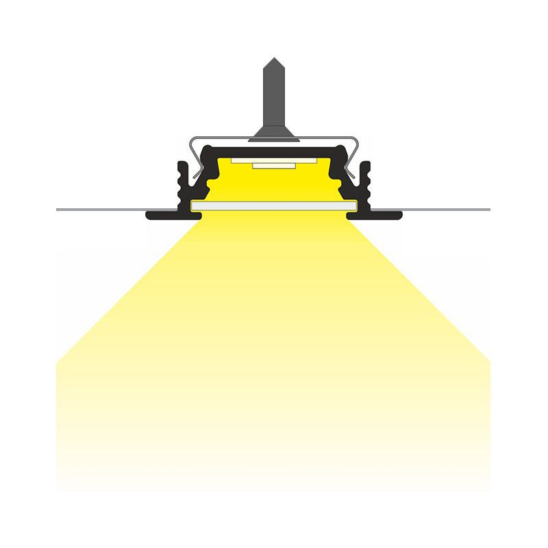 Profile Rainure Aluminium Anodisé 1m pour bandeaux LED