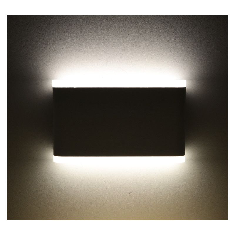 Applique murale LED 10W 770 LM 175mm 4000°K Gris Anthracite IP54