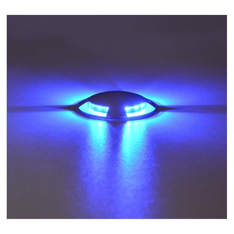 Spot LED Balise Bleu Rond 4 diffuseurs