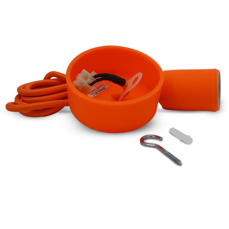 Suspension Douille Silicone E27 - Orange