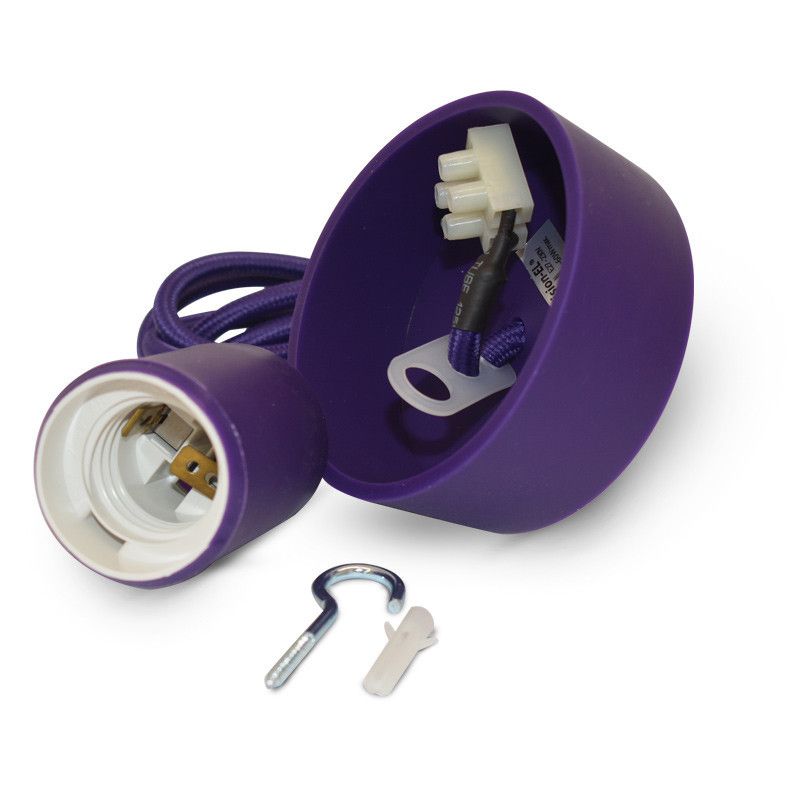 Suspension Douille Silicone E27 - Violet