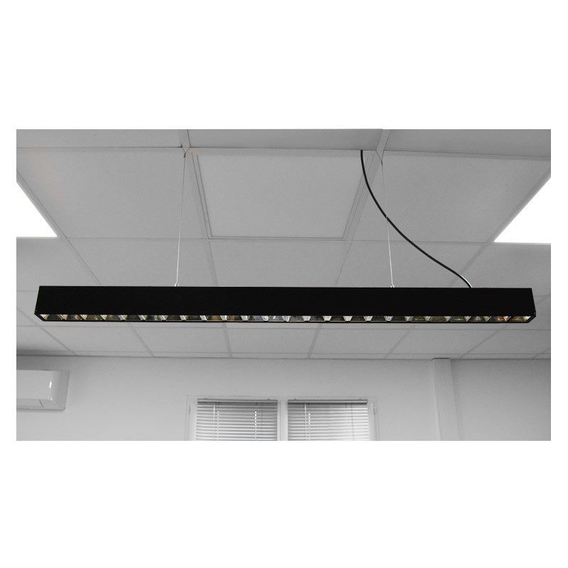 Linéaire LED Noir 600mm 24W 4000K UGR inférieur à 19 GARANTIE 5 ANS