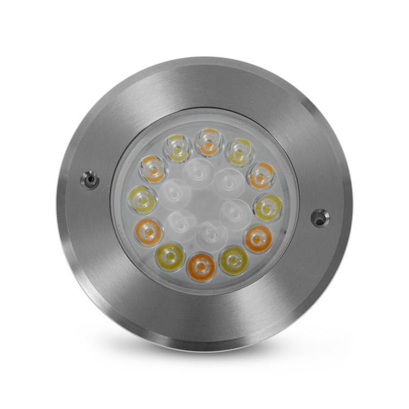 Spot LED Encastrable Sol Rond 9W RGB+W Inox 304