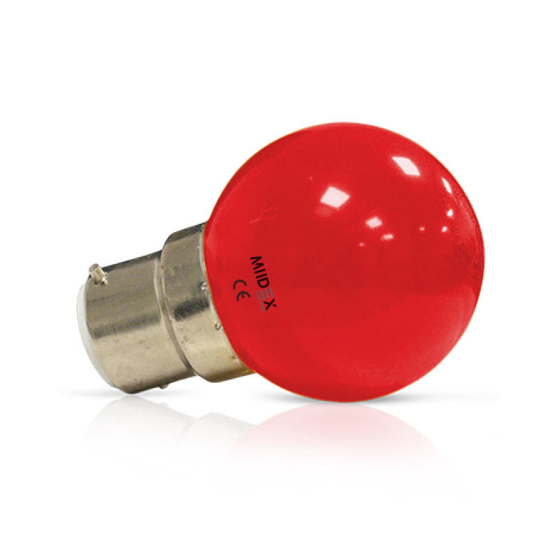 Ampoule LED B22 Sphérique 1W Rouge Ariane