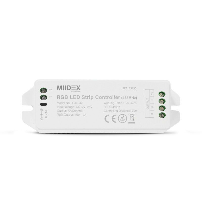 Controleur pour bandeaux LED RGB 12V/24V avec télécommande RF