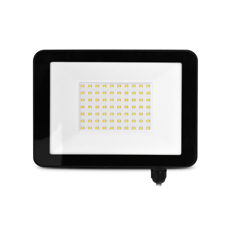 Projecteur Exterieur LED Plat Noir 50W 4000K IP65