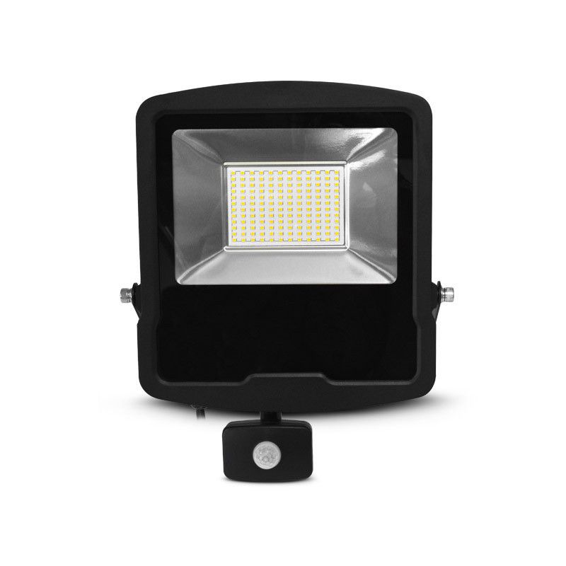 Projecteur LED Noir + Détecteur 100W 3000K IP65 GARANTIE 5 ANS