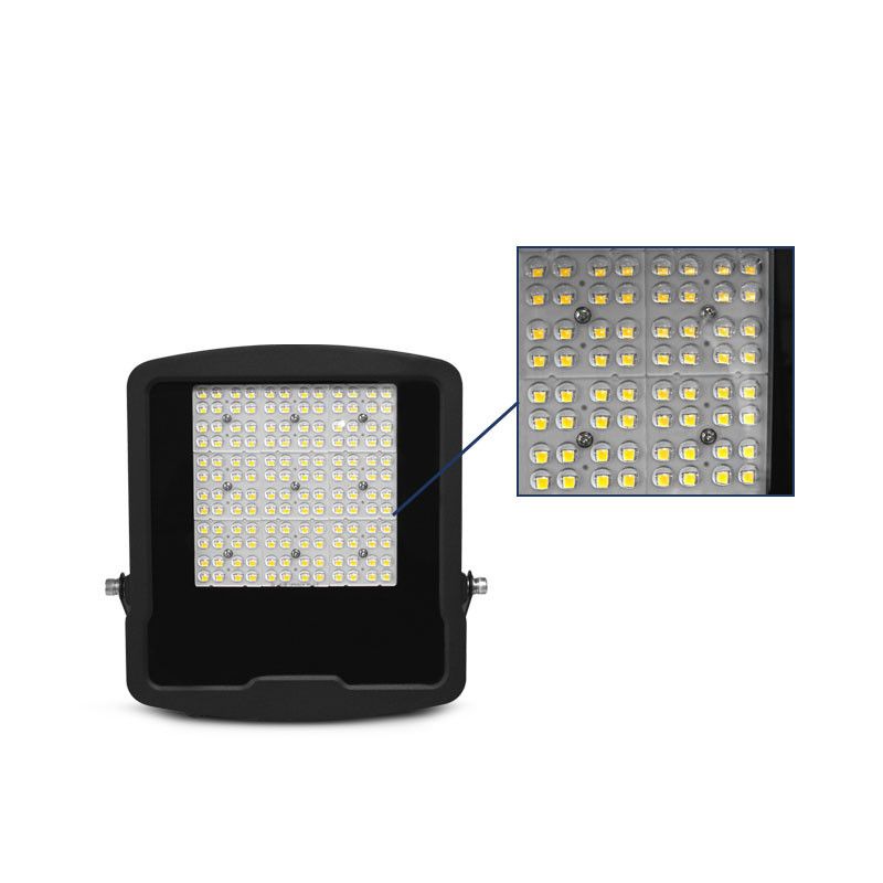 Projecteur LED Asymétrique Noir 100W 3000K GARANTIE 5 ANS