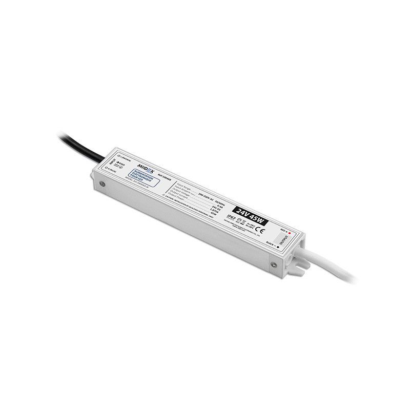 Alimentation pour LED 45W - 24V DC - IP67 - GARANTIE 5 ANS