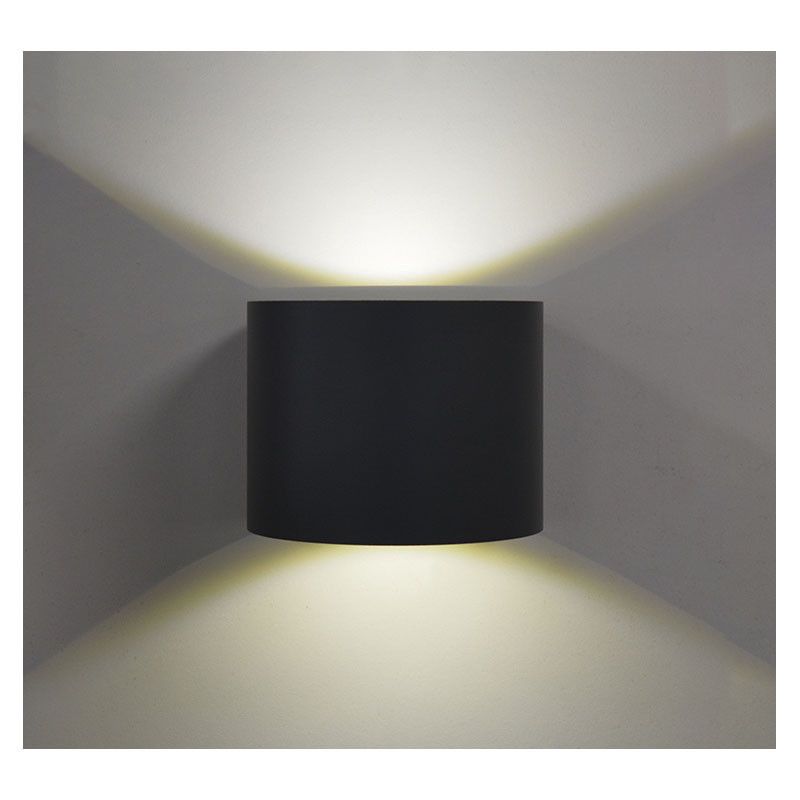 Applique Murale LED Rond Noir 6W 3000K