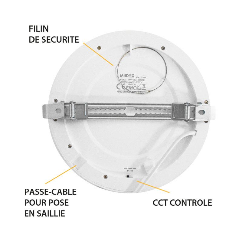 Plafonnier LED Blanc Ø170 12W CCT DIMMABLE