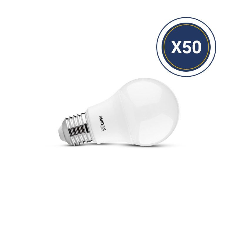 Ampoule LED E27 Bulb 10W 3000K 180° - Pack de 50