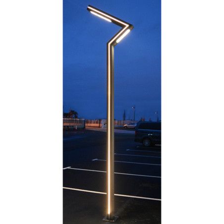 Lampadaire Eclairage Public Voie Piéton LED 50W 3000K 4m GS RAL7010