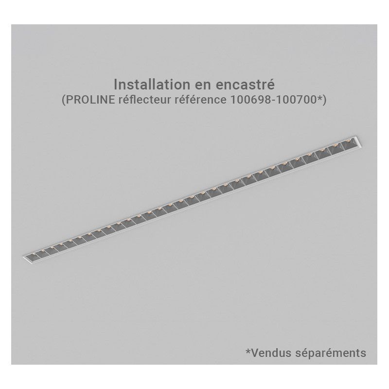 Accessoire pour installation en encastré pour linéaires PROLINE