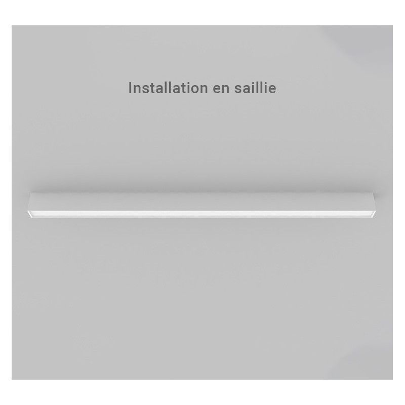 Linéaire LED prismatique Blanc 2 CCT 32W Dimmable DALI 2 - Garantie 5 ans