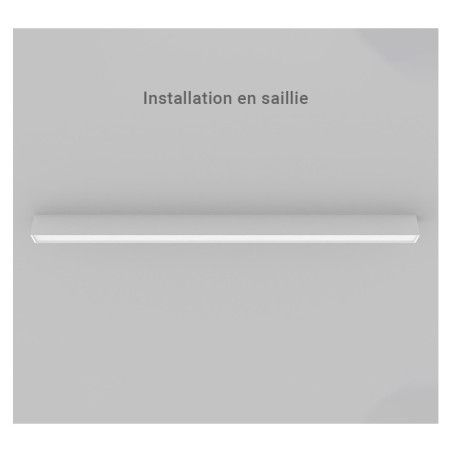 Linéaire LED prismatique Blanc 2 CCT 32W Dimmable DALI 2 - Garantie 5 ans