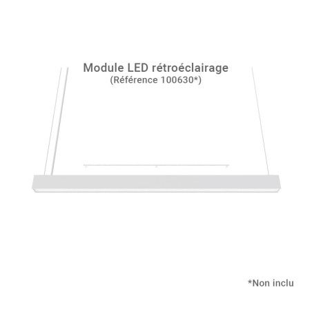 Linéaire LED prismatique Blanc 2 CCT 32W Dimmable DALI 2 - Garantie 5 ans