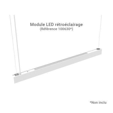 Linéaire LED prismatique Blanc 2 CCT 32W Dimmable DALI 2 - Garantie 5 ans