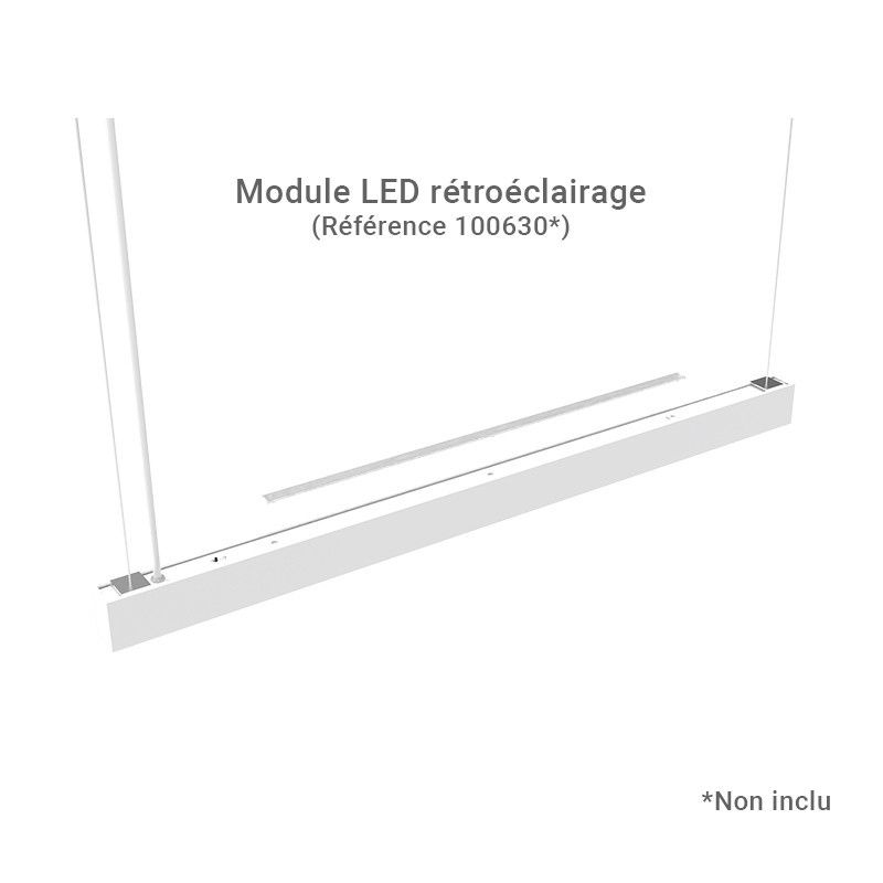 Linéaire LED prismatique Blanc 2 CCT 36W Dimmable DALI 2 - Garantie 5 ans