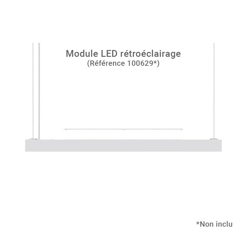 Linéaire LED réflecteur Blanc 2 CCT 24W Dimmable DALI 2 - Garantie 5 ans