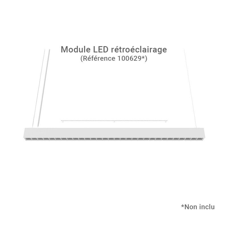 Linéaire LED réflecteur Blanc 2 CCT 24W Dimmable DALI 2 - Garantie 5 ans