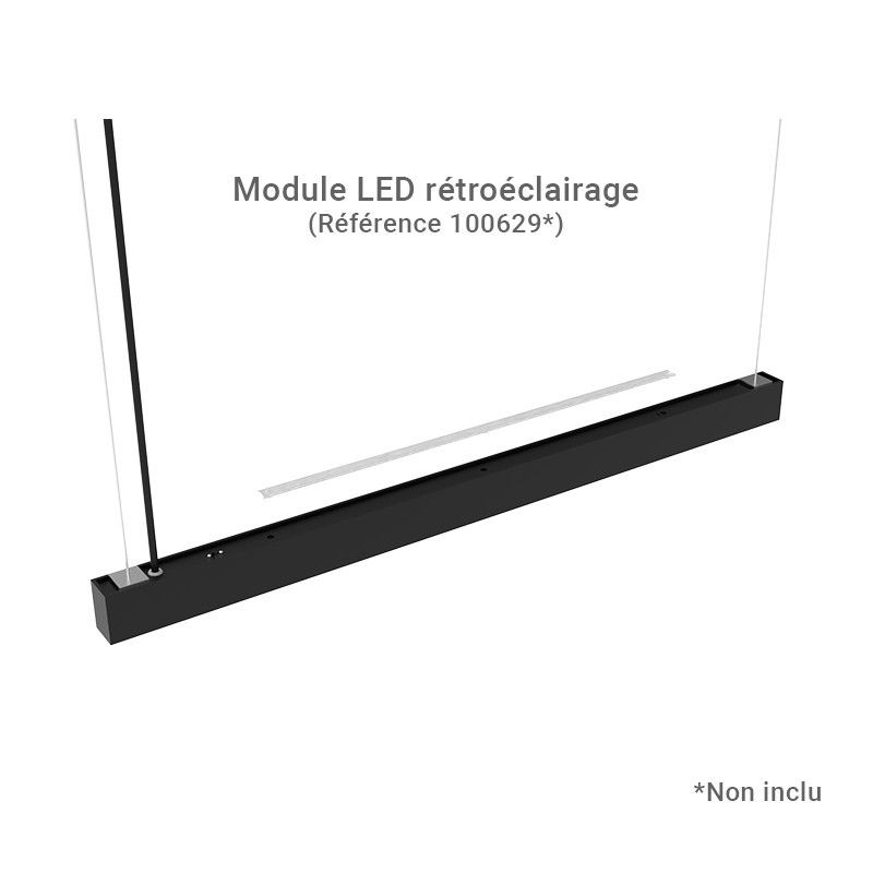 Linéaire LED réflecteur Noir 2 CCT 24W Dimmable DALI 2 - Garantie 5 ans