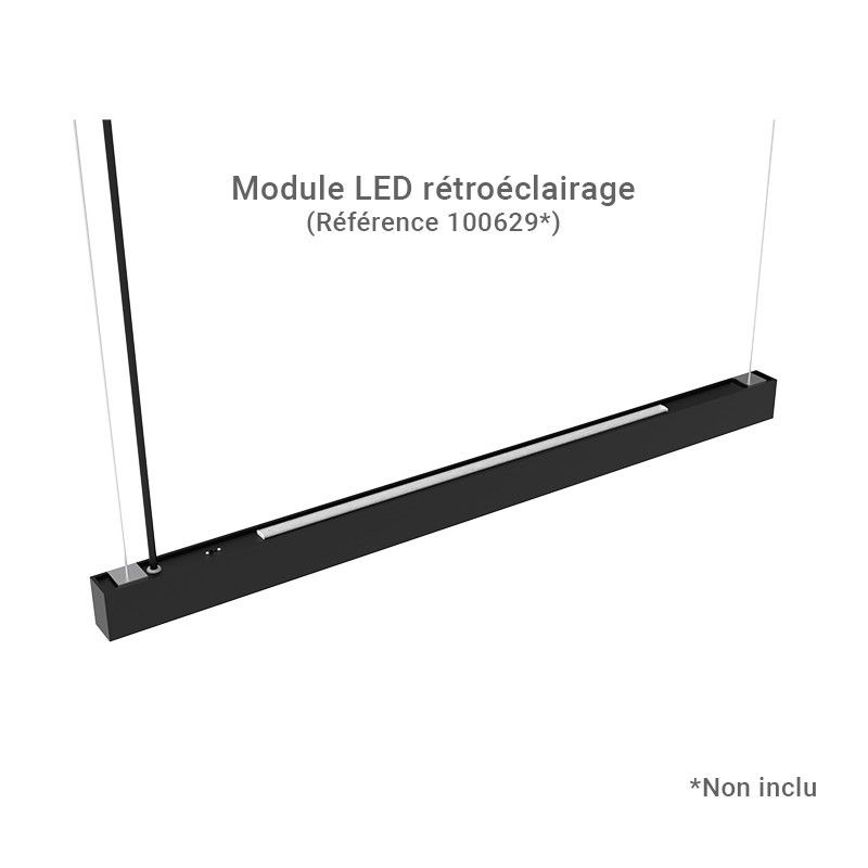 Linéaire LED réflecteur Noir 2 CCT 24W Dimmable DALI 2 - Garantie 5 ans