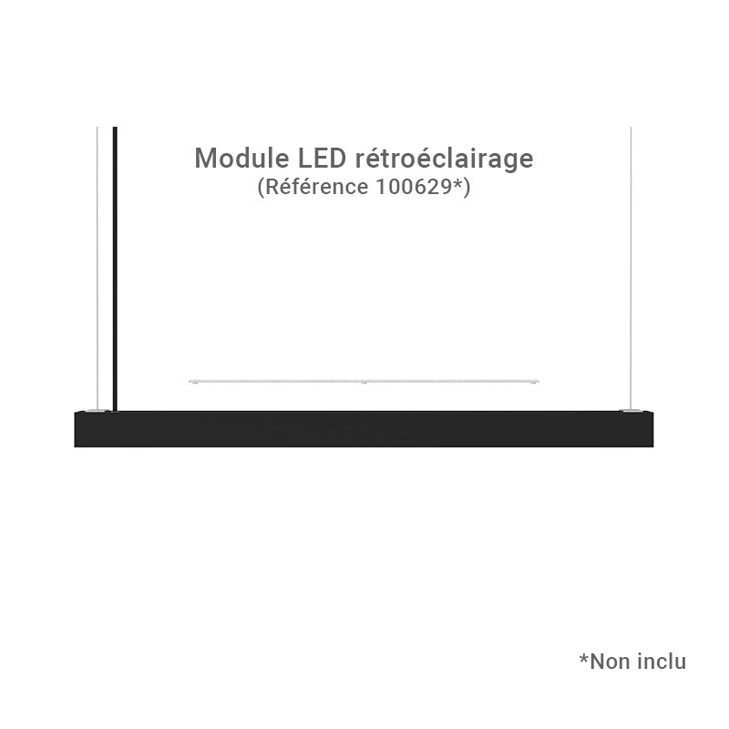 Linéaire LED réflecteur Noir 2 CCT 24W Dimmable DALI 2 - Garantie 5 ans