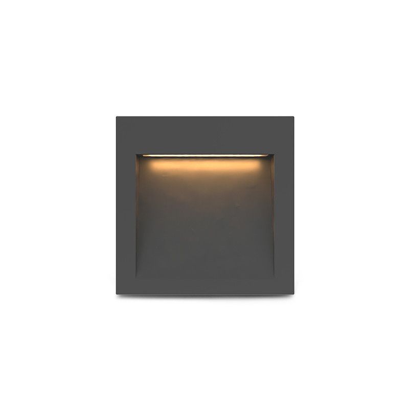 Spot encastrable LED balise 90 x 90 mm 3W Carré 3000K IP65