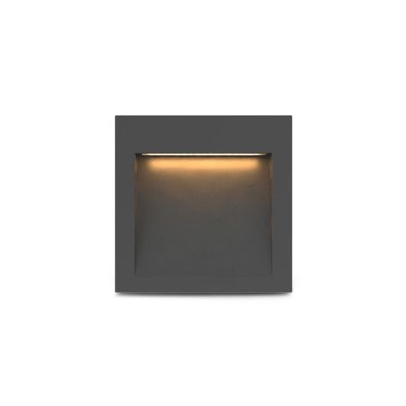 Spot encastrable LED balise 90 x 90 mm 3W Carré 3000K IP65